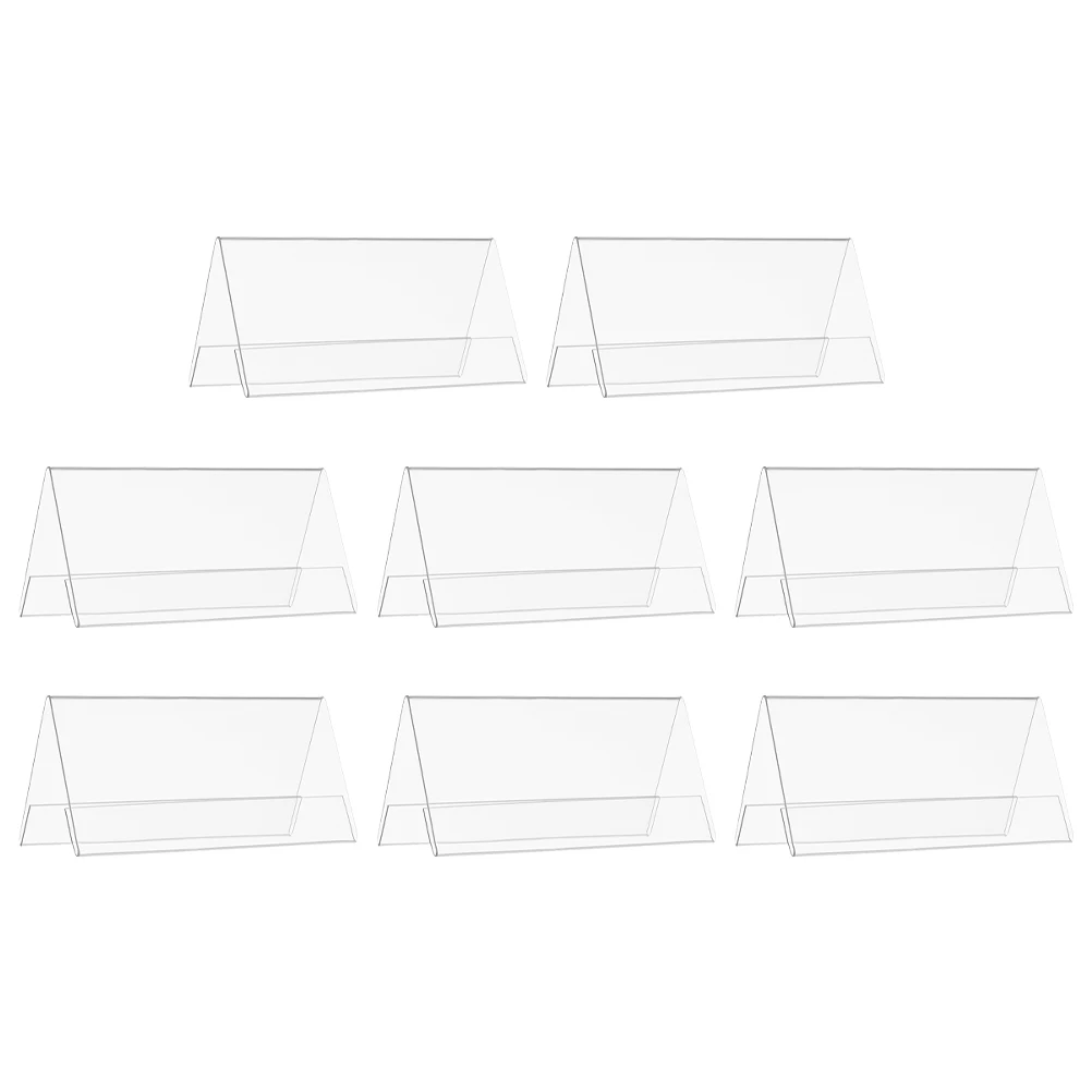 

8pcs Acrylic Table Sign Clear Desk Name Plate For Seating Wedding Event Table Number Holder Blank Signs Seat Cards Label Display