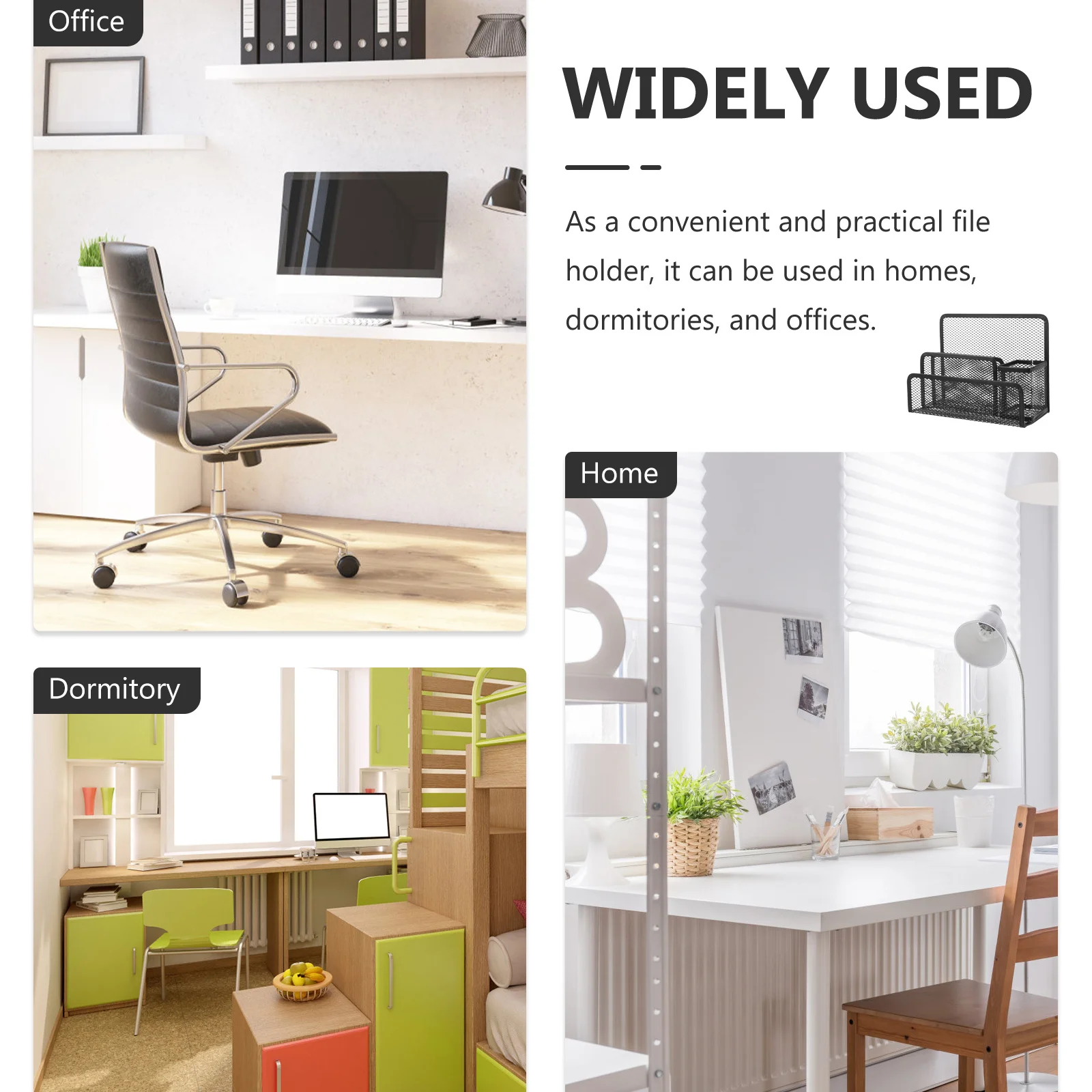 رف شبكي معدني، منظم تخزين سطح المكتب، حامل ملفات قوي للاستخدام المنزلي المكتبي، رف مستندات الطاولة، ملف معدني #1