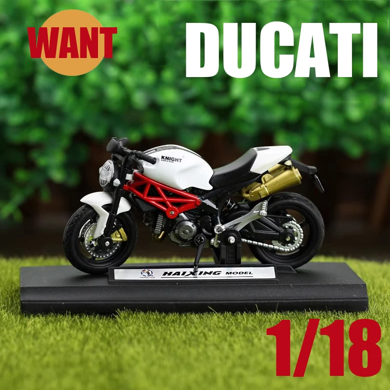 Jouets de moto tout-terrain en alliage, échelle 1:18, mini modèle de course sportive, haute simulation, rêver de la collection, cadeaux d'anniversaire