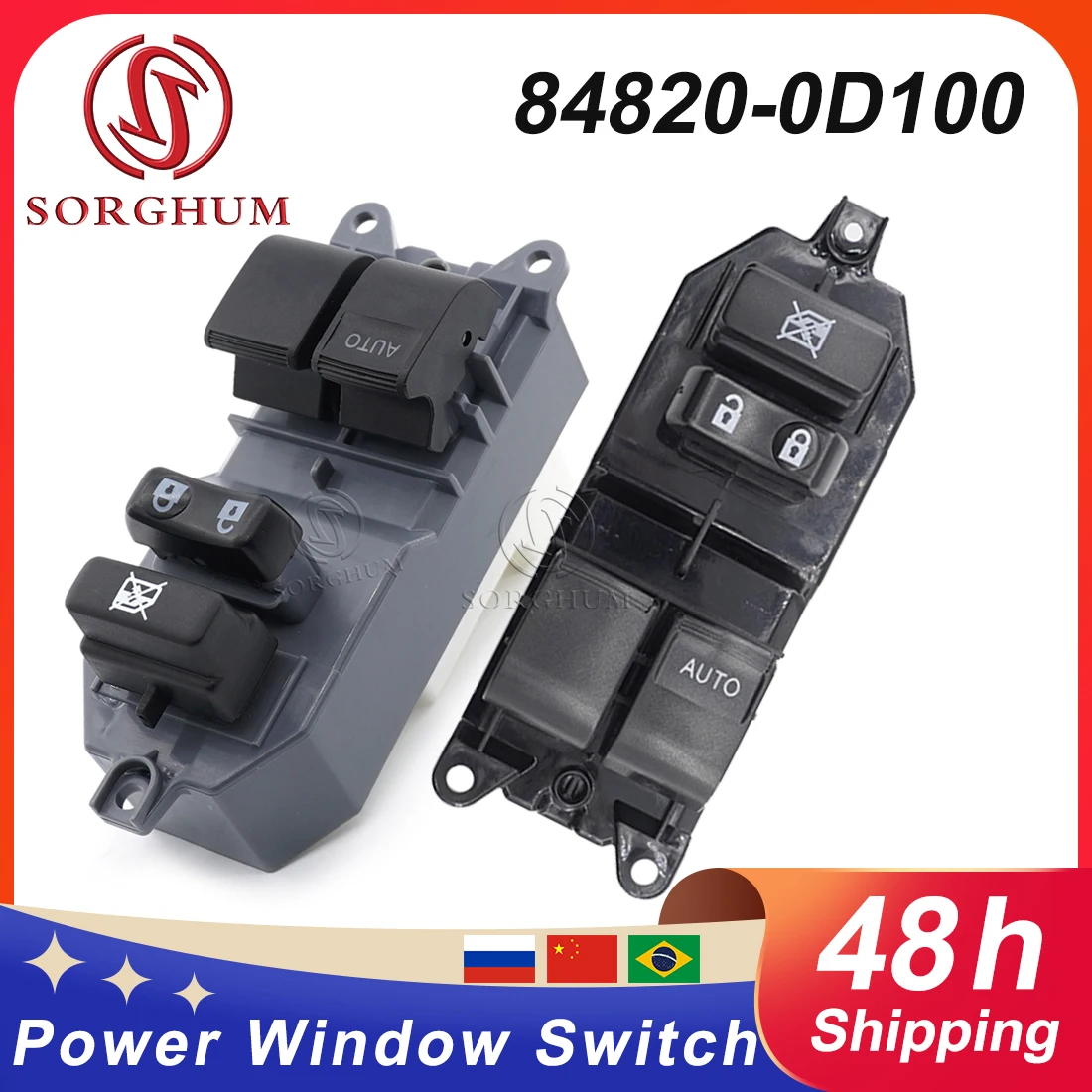 

Sorghum RHD & LHD Power Window Switch Master Control Switch Button For Toyota Auris Hybrid 2007-2013 Yaris 2005-2011 84820-0D100