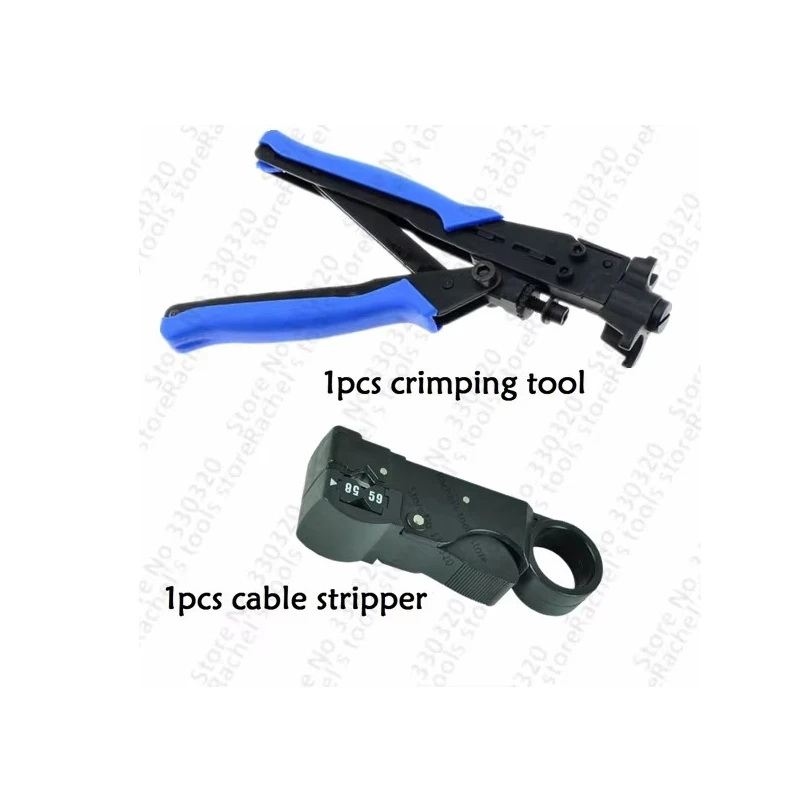 Compression Crimping pliers F type CRIMPING TOOLS For Crimping 75-5-7 RG6 RG11 cable with coaxial wire stripper