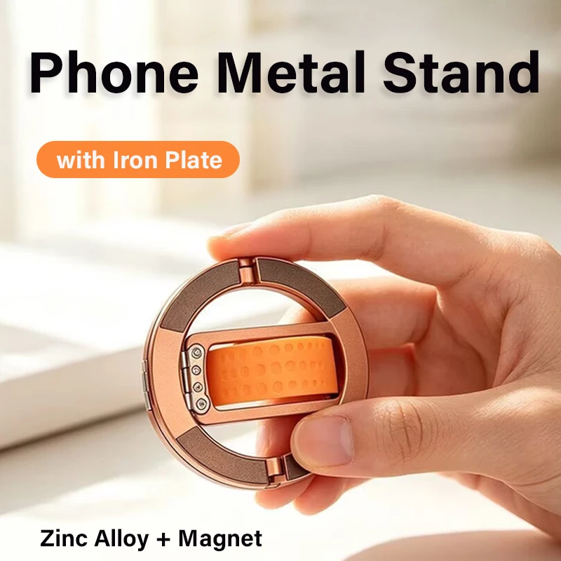 Doppelseitiger magnetischer Telefonhalter für Magsafe, faltbarer tragbarer Magnetständer für iPhone 17 16 Pro Max Samsung, Fingerringhalterung – Detail 3