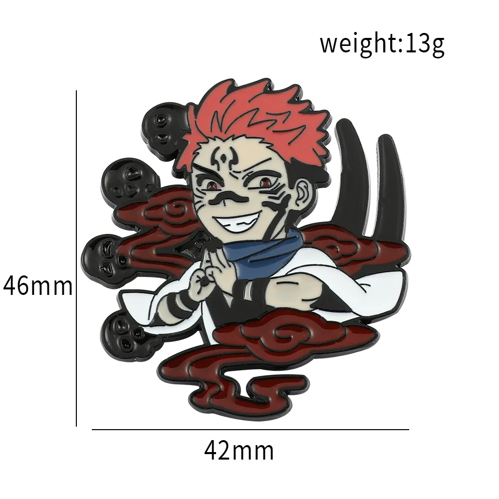 Jujutsu Kaisen Gojo Satoru Anime Lapel Pins Backpack Jeans Enamel Brooch Fashion Jewelry Gifts Quadratic Element Cartoon Badges