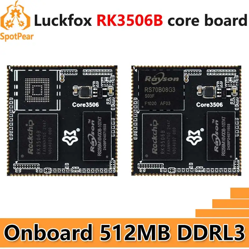 

LuckFox Lyra Core RK3506B Core3506B с 512 МБ DDRL3 и встроенным тройным сердечником Arm Cortex-M0