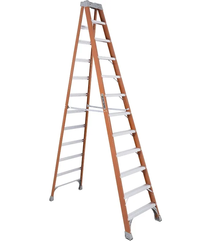 Ladder 12-Foot Fiberglass Step Ladder, 300-Pound Load Capacity, Type IA, FS1512