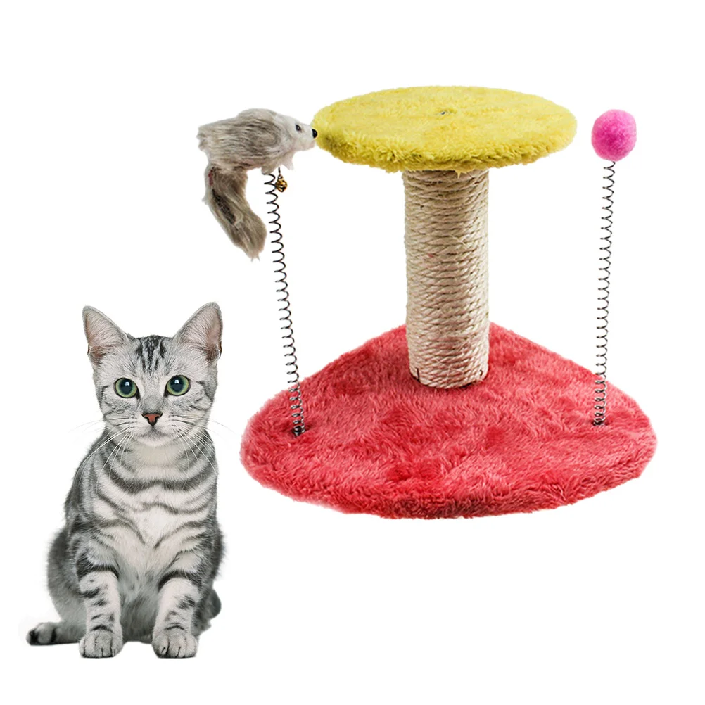 

Triangle Climbing Frame Cat Scratching Stand Durable Pet Play Rest Furniture Protector Mouse For Kitten Indoor Use Cat