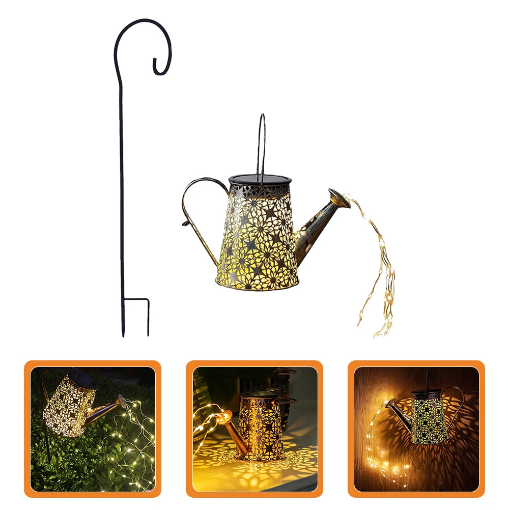 

Watering Outdoor Lanterns Hanging Lights Solar Kettle Garden Patio Backyard Decor Fence Porch Yard Solar Light