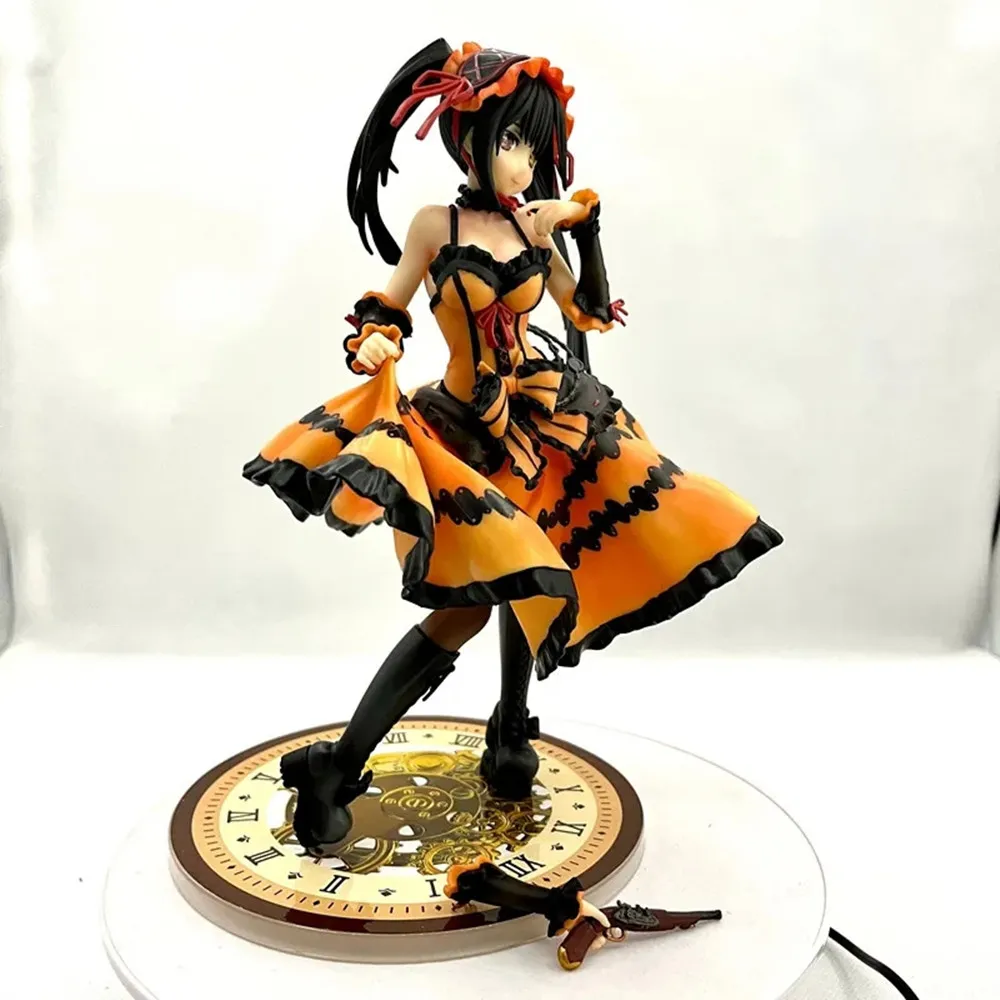 24cm Japanese Anime Date A Live Tokisaki Kurumi Action Figure Nightmare Tokisaki Kurumi with Pistol Model Collection Figurine