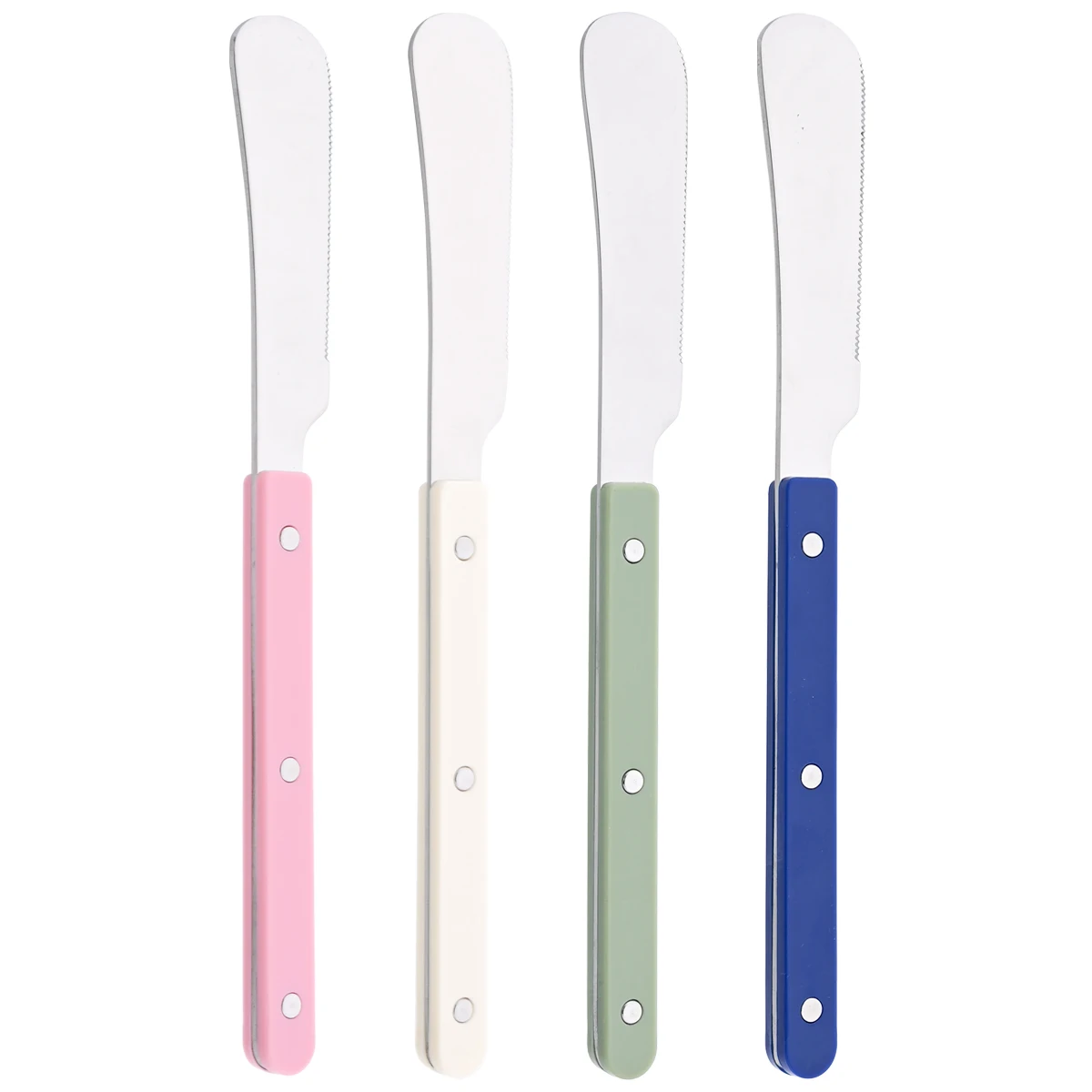 4 stücke Mehrfarbige Spiegel Abendessen Messer Geschirr Acryl Clip Edelstahl Griff Steak Messer Set Westlichen Party Küche Besteck