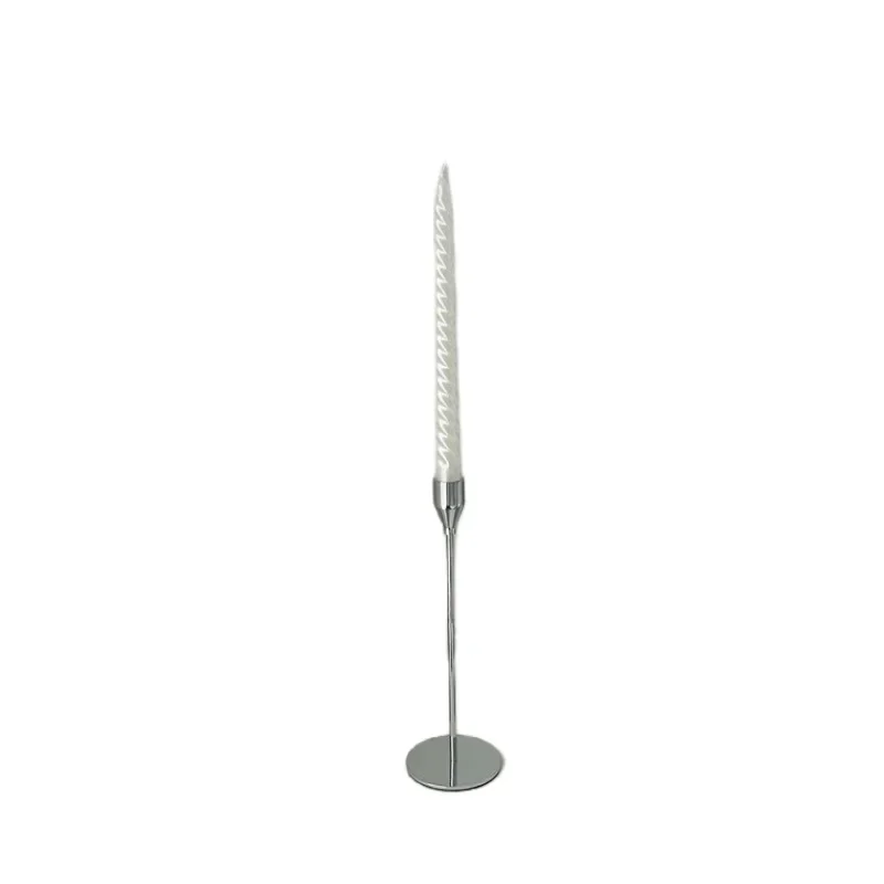 

Nordic ins style, light luxury, silver candlestick, Valentine's Day, romantic dining table candlelight