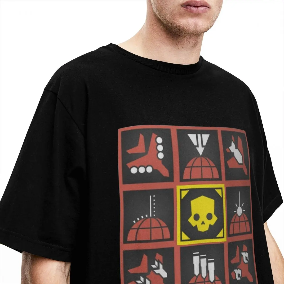 T-Shirt Helldivers II Cotton T-Shirts Deployable Stratagems Trendy Cool Tee Shirt for Men Summer Y2K Retro Short Sleeve Top Tees