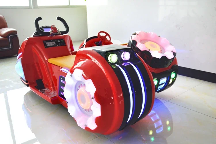 Attractive Indoor and Outdoor electric 24V Amusement Park Ride Parent-kid Motorcycle riding