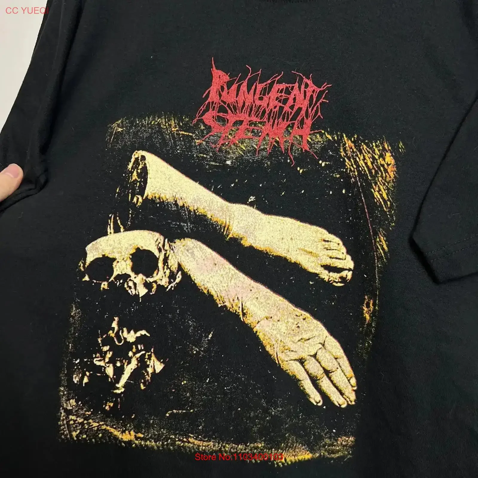 T-shirt vintage Pungent Stench Band des années 90, tailles S à 5XL, MQ802, délavé et extensible, pour homme, idéal pour le quotidien et la mode.