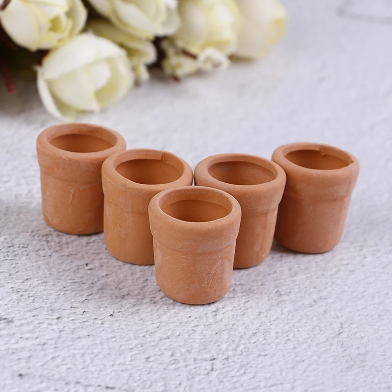 Mini Vaso de Cerâmica para Casa de Bonecas, Acessórios Decorativos em Miniatura, 1:12, 1, 2, 3, 5, 7, 9Pcs por Conjunto