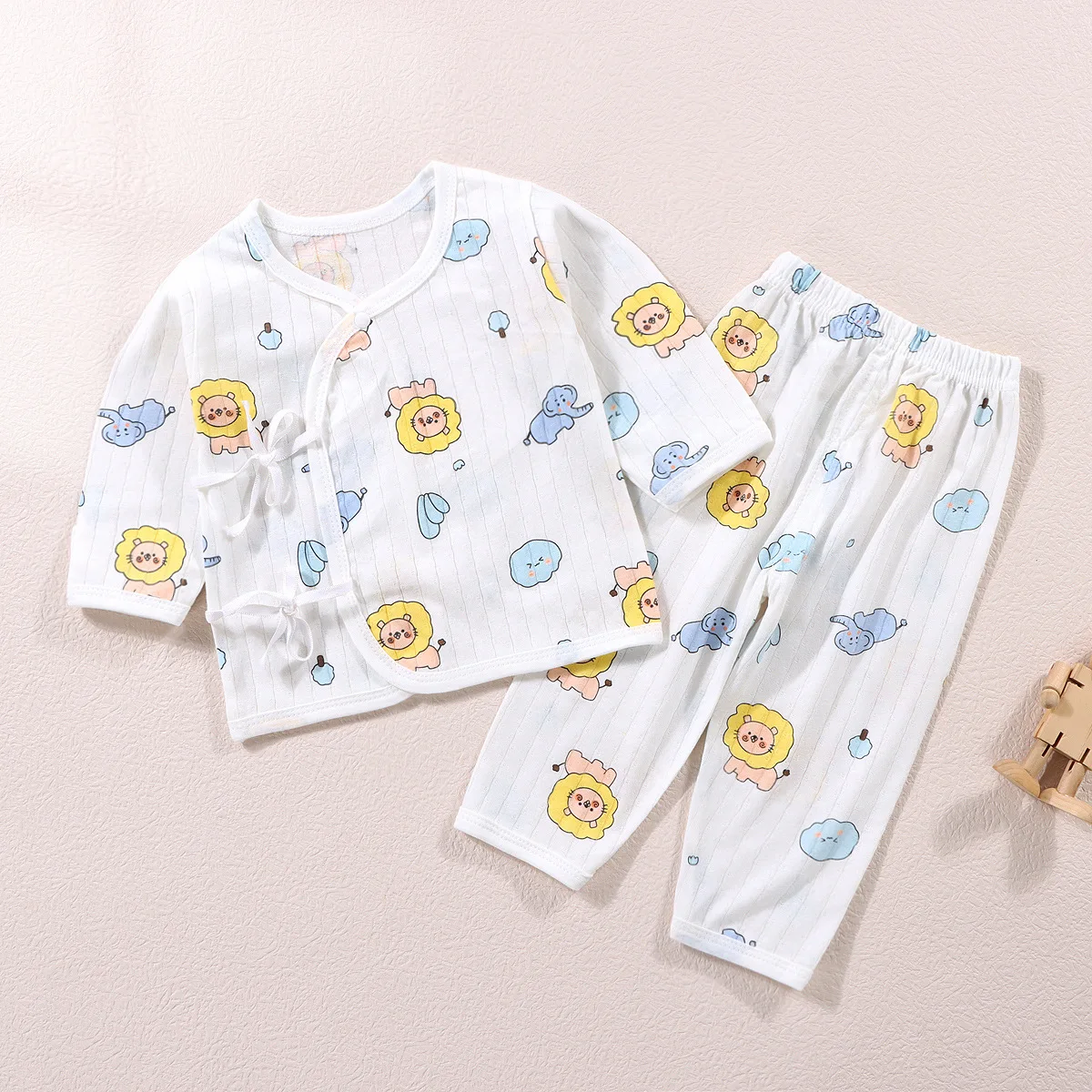 Summer Autumn Children Home Clothing Pajamas Baby Underwear Set Thin Section Kids Clothes Boys Girls Two-piece Clothe Set