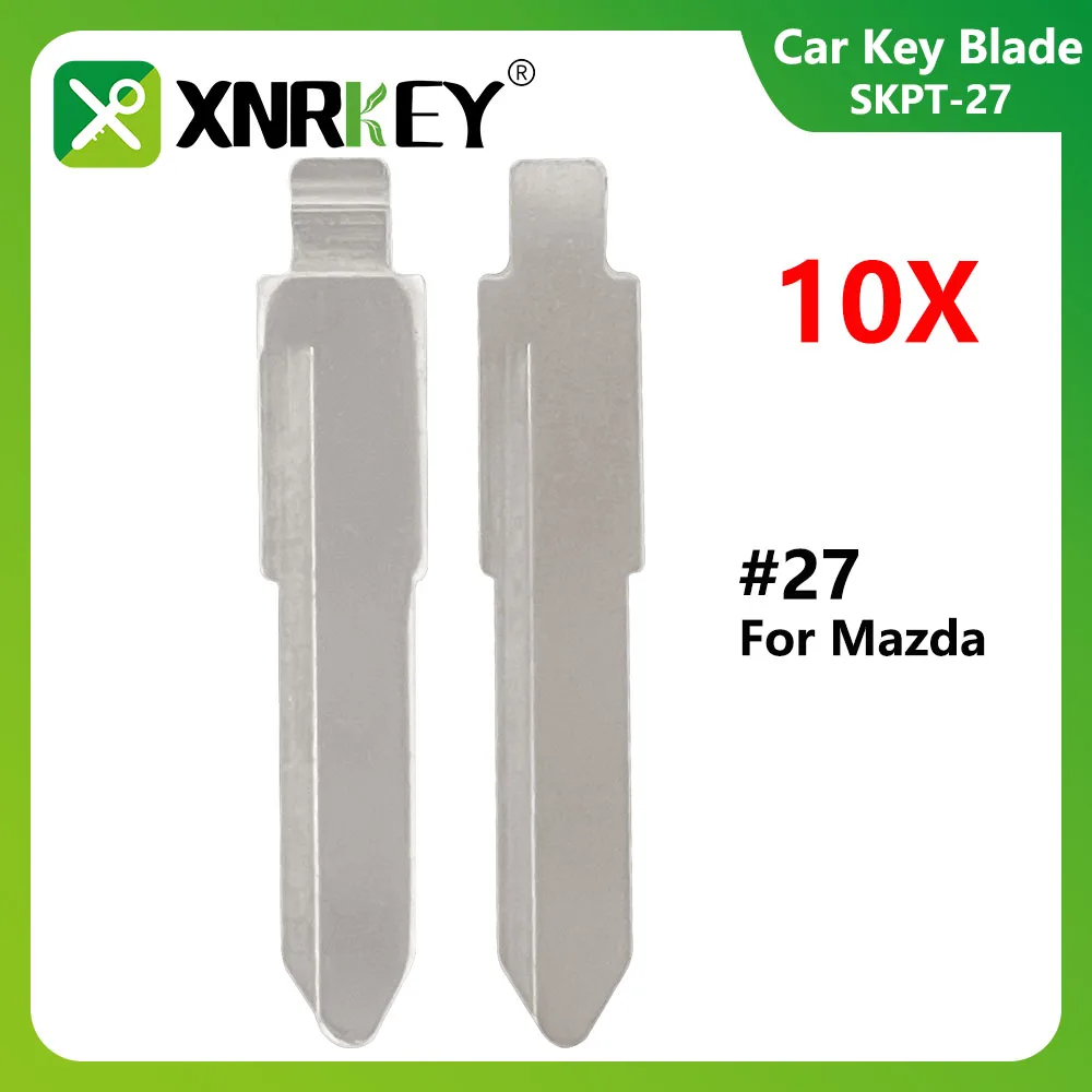 10pcs 27-1# MAZ20R MAZ24R Metal Uncut Blank Flip Remote Key Blade For Mazda For keydiy KD Xhorse VVDI JMD