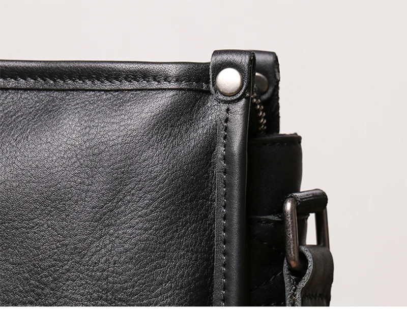 LUOKIR Fashion Echtes Leder Umhängetasche männer Casual Schulter Kleine Tasche Klassische Mehrere Fächer Rindsleder Umhängetasche – Detail 12