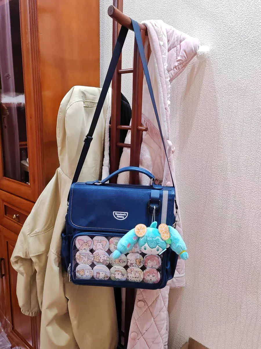 JIAERDI Preppy Style Summer School Bags Aesthetic Transparent Backpacks For Women Popular Canvas Rucksack Mochila Mujer Ita Bag