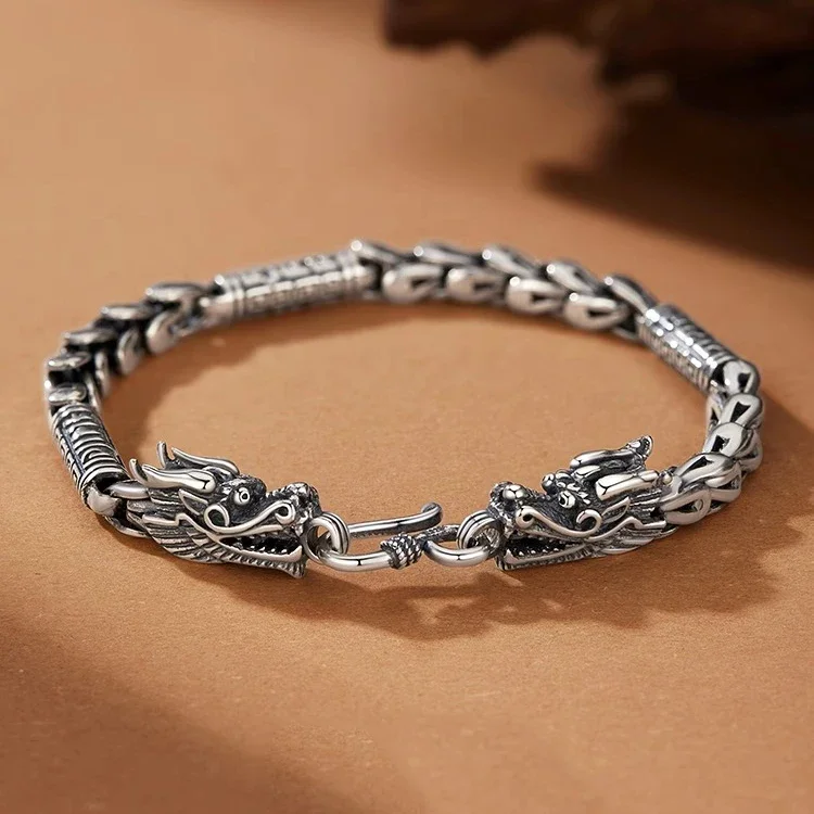New Dragon Year Domineering Bracelet Male Leader High-end Textured Dragon Scale Birthday Gift Charm and Fashion Accessory