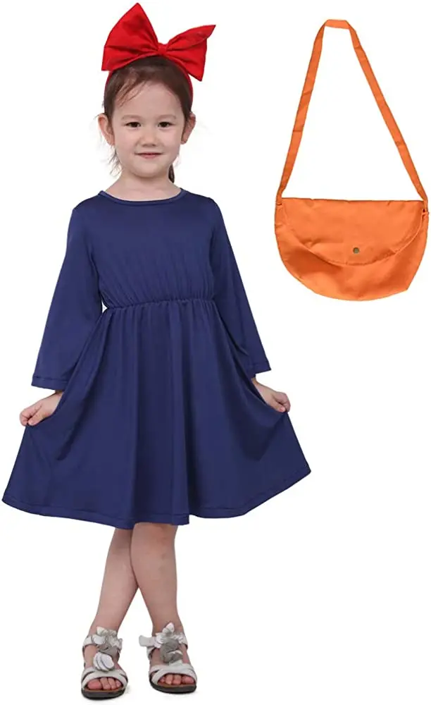 miccostumes Kid's Anime Costume Dress and Bag for Training-Witch Cosplay