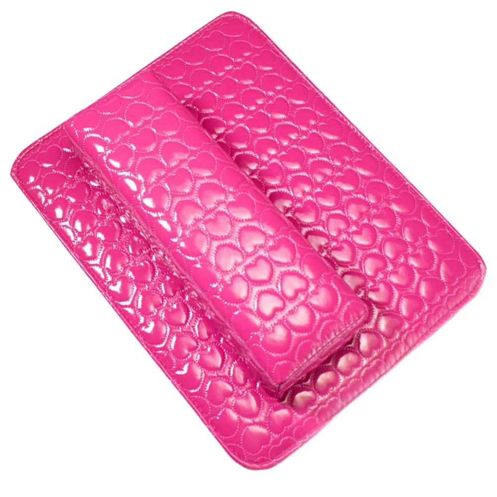 1 set poggiamano per manicure cuscino di supporto per polso per nail art con cuore rosa per salone spa cuscino per manicure a mano cuscino per polso