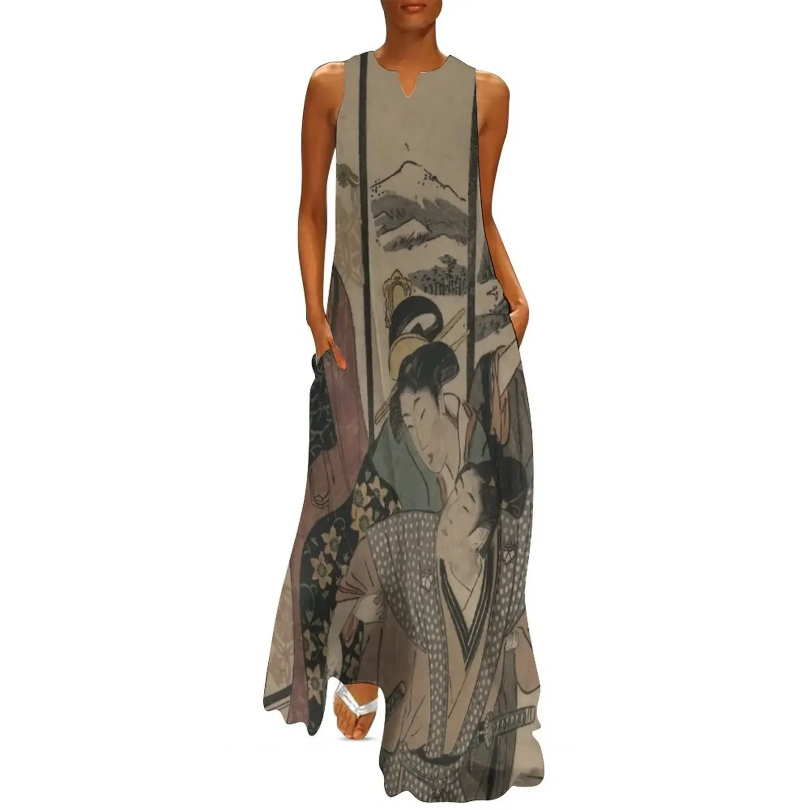 

Great house cleaning at year's end - Utamaro Kitagawa - 1798 Long Dress summer women's suit Women's summer suit clothes Dress