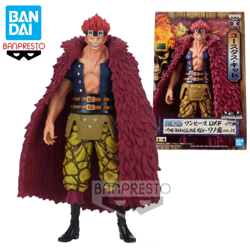 In Stock Bandai BANPRESTO DXF THE GRANDLINE MEN Vol.15 Eustass Kid Anime Action Figure Toy Gift Model Collection Hobby