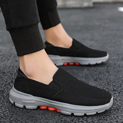 Men Mesh Loafers Plush Warm Walking Shoes Spring Sports Outdoor Light Flats Breathable Fitness Sneakers Soft Big Size 39-45