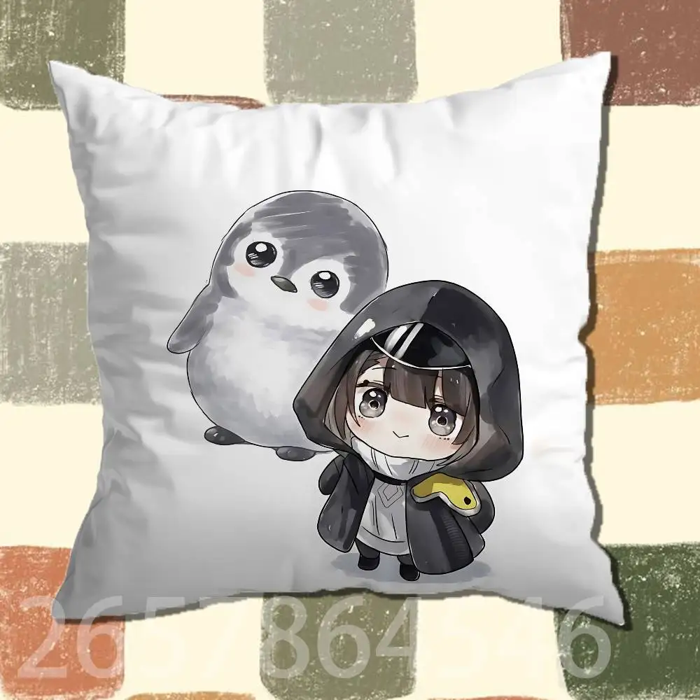 A-AKE Endfield E-Endministrator Polyester Printed Pillow Cover Square 30 35 40 45 50 55 cm Soft for Sofa Bed Car Home Decor