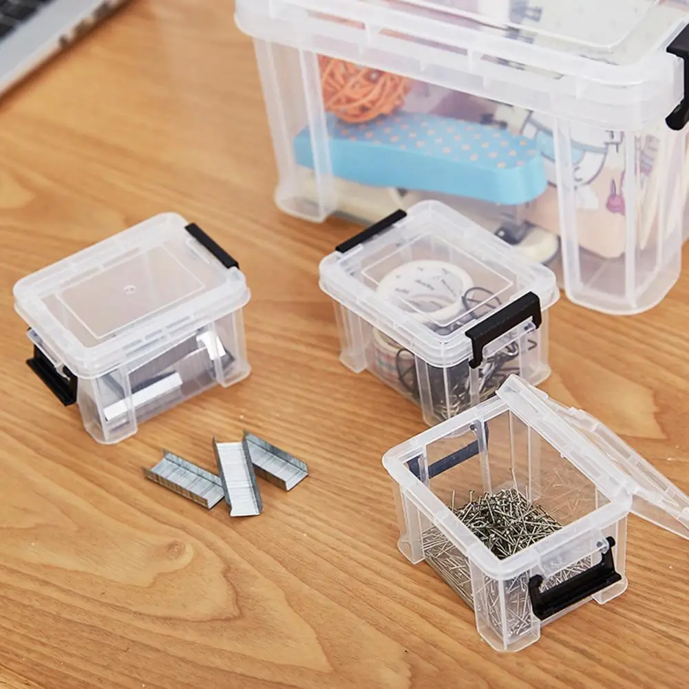 Plastic Transparent Storage Box Plastic Toy Storage Box Hand-held Mini Organizer Household Figures Collectibles Display Box