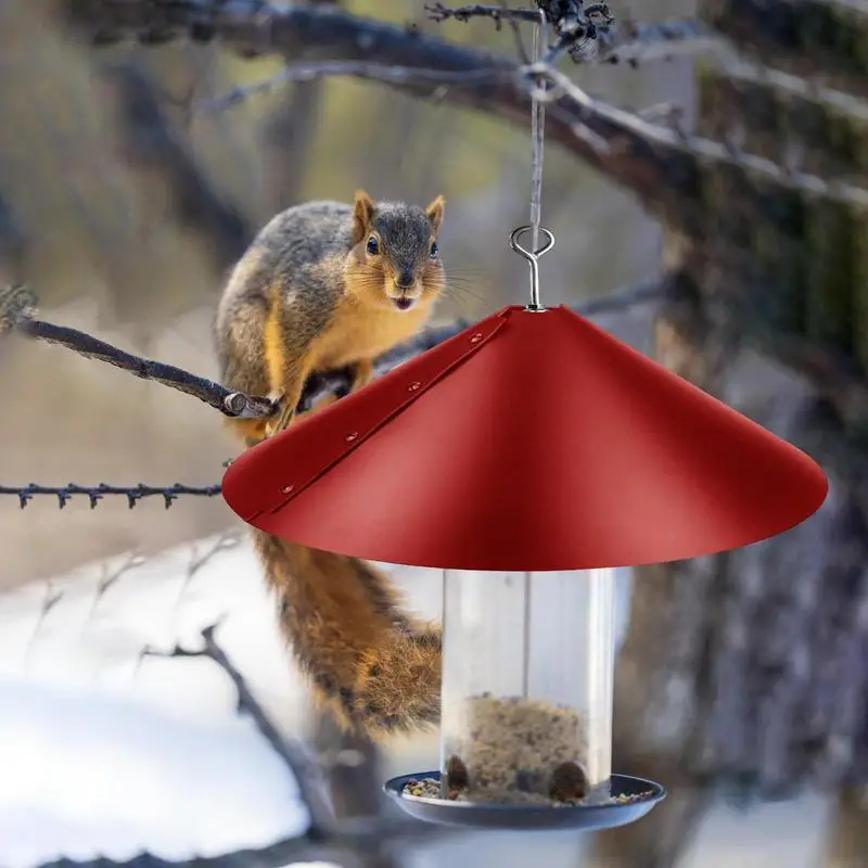 1PC Wrap Around Squirrel Baffle Unique Metal Raccoon Hanging Baffle For Bird Feeders Yard Protect Pole Bird House Guard Animals