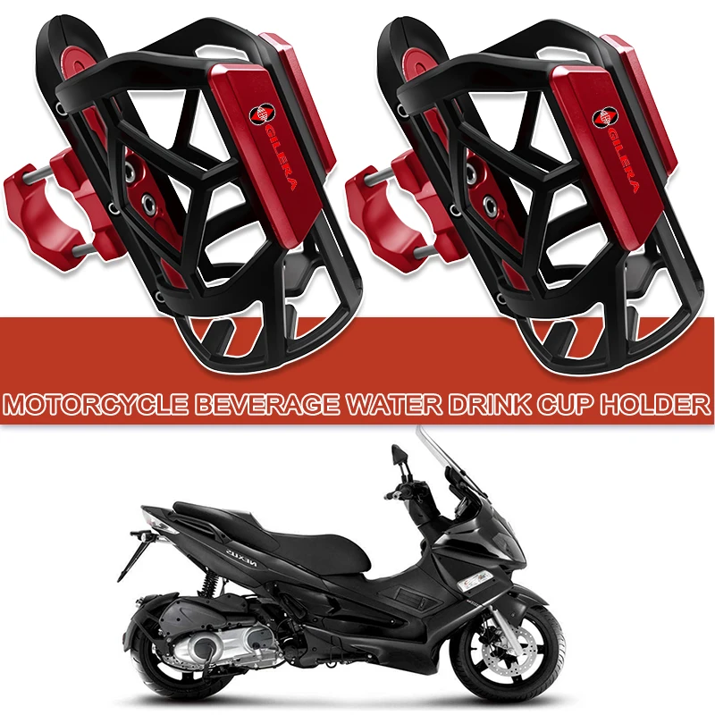 Soporte para botella de agua y bebidas para motocicleta, soporte para vasos, accesorios de montaje Sdand para Gilera GP800 Fuoco Nexus 500 Runner 125 200
