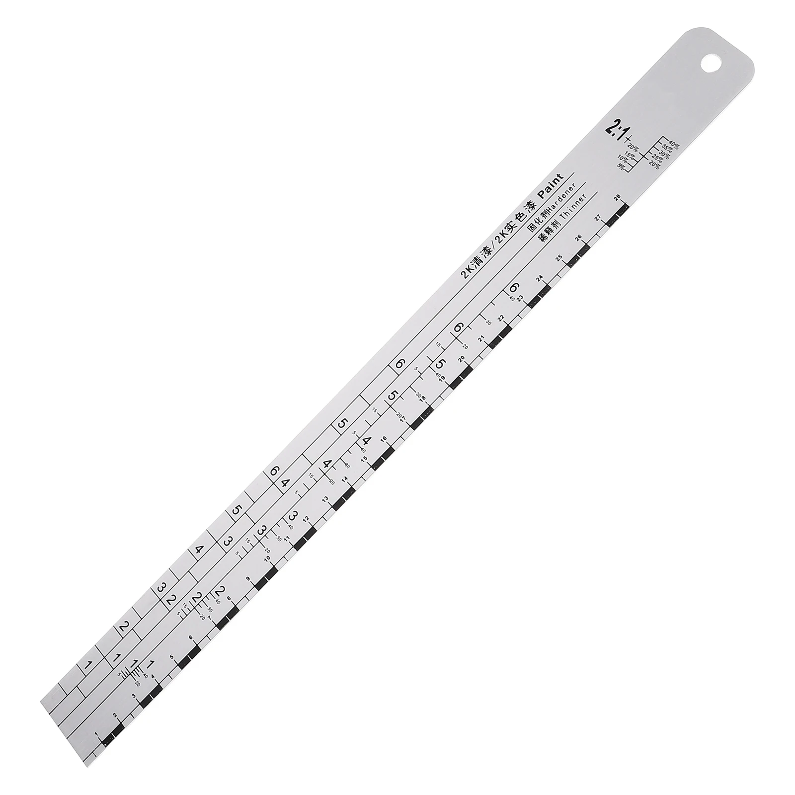 

Paint Measuring Sticks Stainless Steel Ruler for Automotive DIY Projects Precise Graduation Durable and Portable