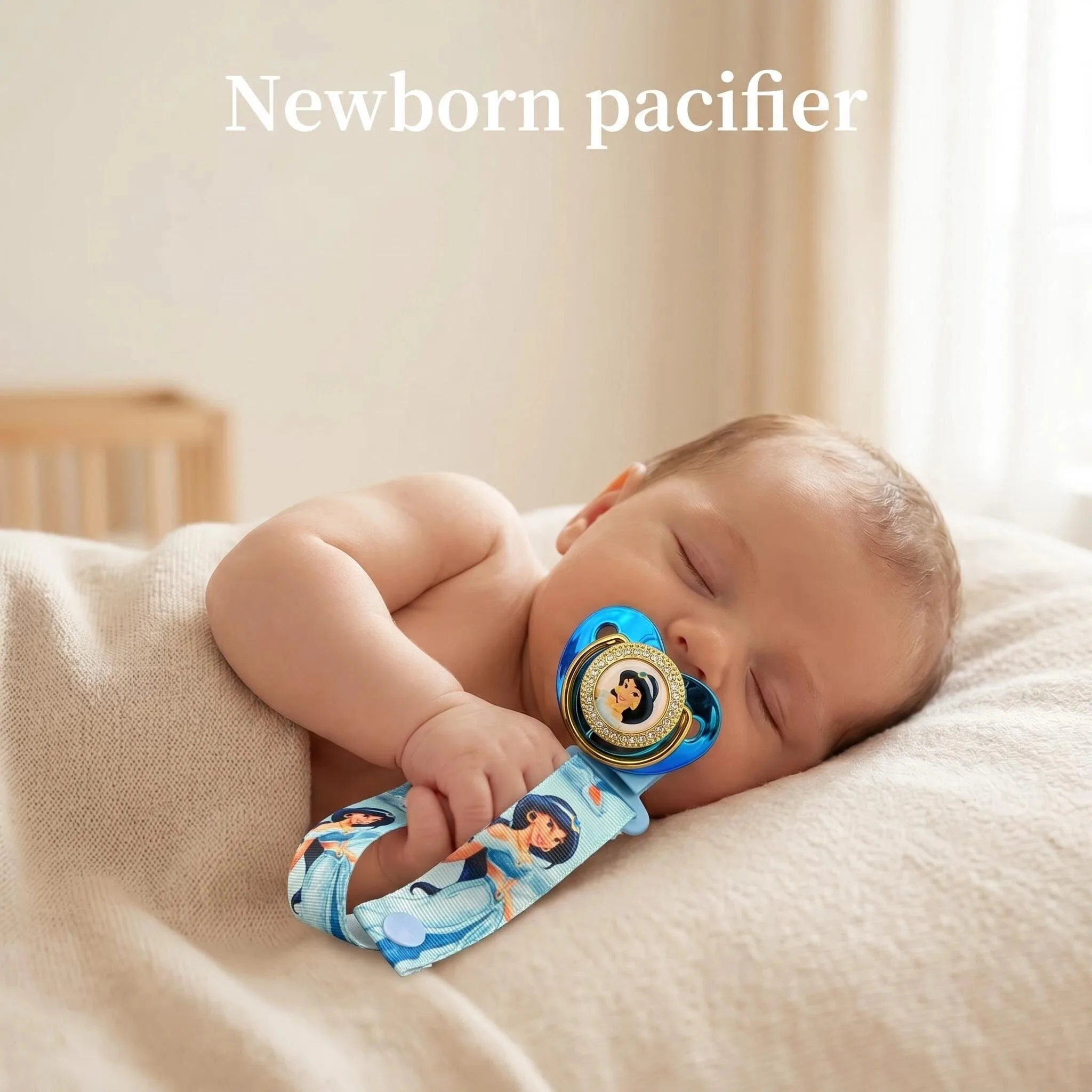 

Kawaii baby silicone pacifier baby cloth strip pacifier chain clip children's toy newborn accessories baby feeding baby teething