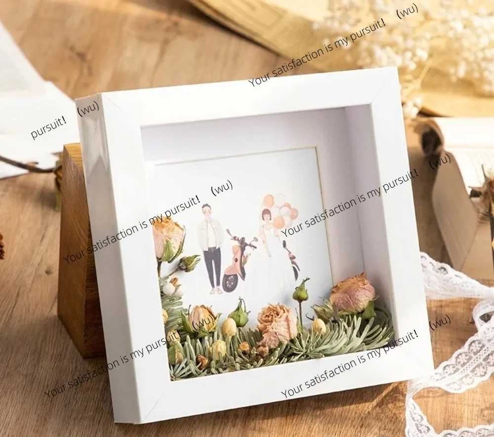 for  3D Picture Frames Depth 3cm Handmade Display Box Rack Specimen Display Square 6/8/10in DIY Photo Frame Wall Decoration