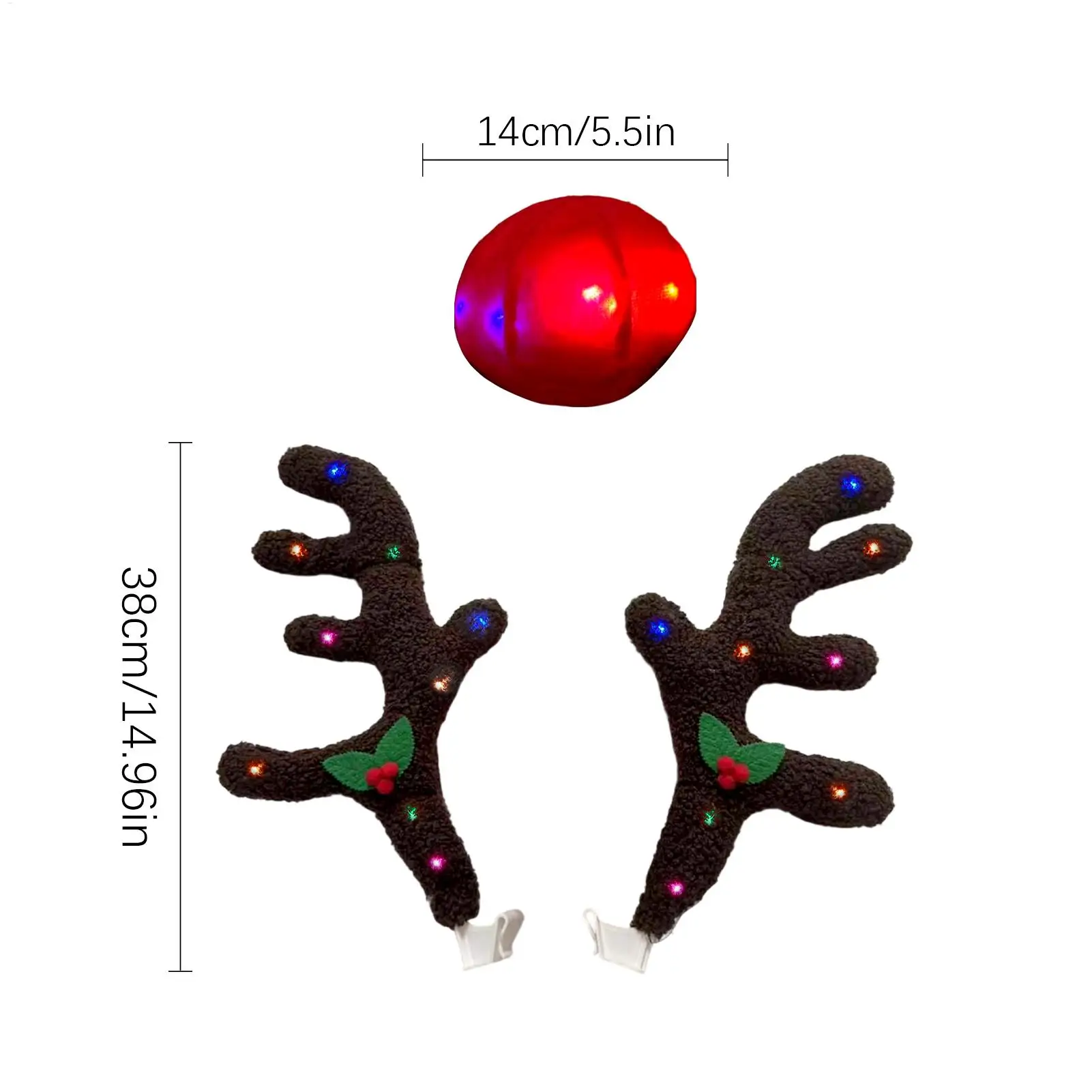 قرون الرنة للسيارات عطلة الخارجي السيارات الديكور عيد الميلاد الرنة لسيارة الحلي لسيارات الدفع الرباعي فان شاحنة مركبة #6