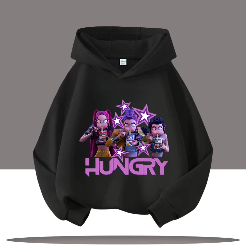 

Toddler Girl Clothes KPop Demon Hunters Hoodie Girls Fashion Casual Sweatshirt Movie New Kids K-Pop Demon Hunters Hooded Tops