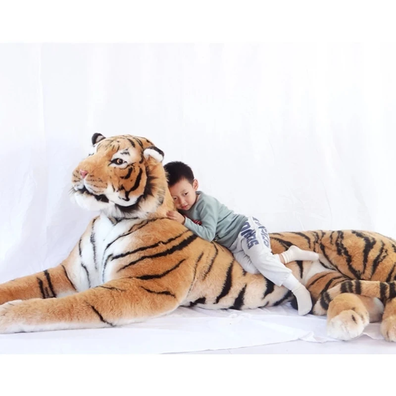 Biggest Simulation Domineering Animal Tiger Plush Toy Giant Amazing Realistic Tigers Collection Photography props Deco 87inch