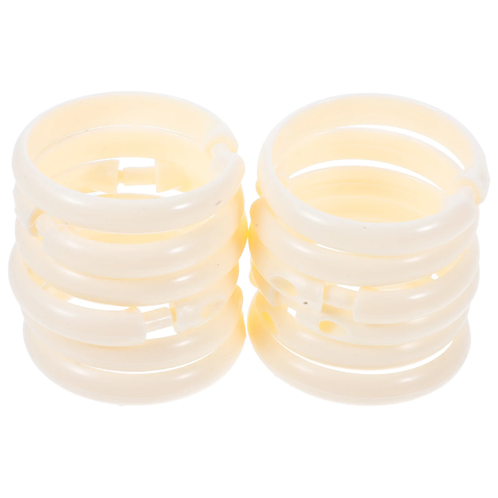 

12Pcs Round Shower Curtain Hooks for Bathroom Plastic Rings Curtain Accessories Inner Diameter 50Mm Easy Slide Hanging