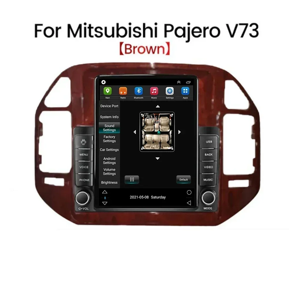 9.7" Vertical Style Tesla Screen Android Car Radio GPS Navigation Multimedia Video Player for Mitsubishi Pajero 3 V73 2004-2011