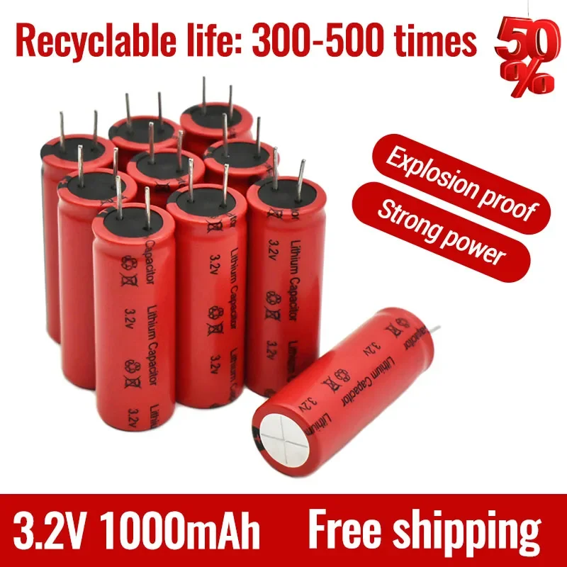

batteries au Lithium 18500 3.2V 1000mAh nouvelle batterie capacité nominale tension Standard