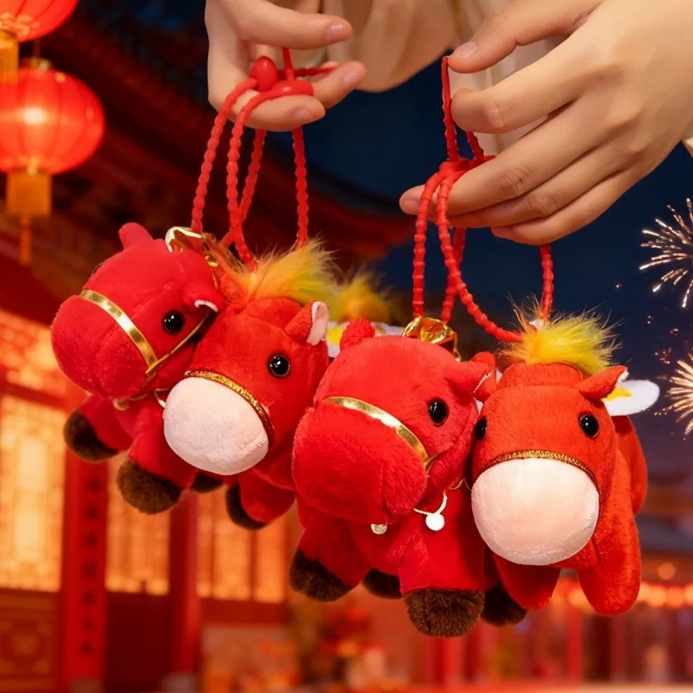 2026 Horse Year Little Horse Plush Toys Stuffed Animal Cartoon Chinese Horse Mascot Traditional Blessing Pony Plush Toy