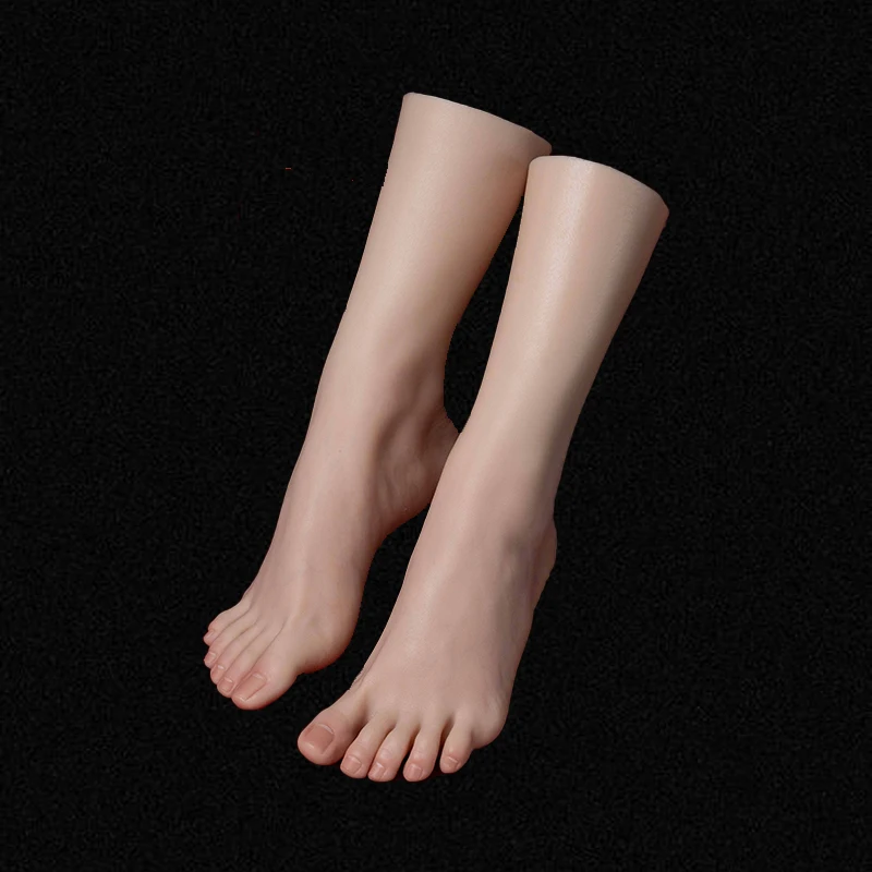 

Female Silicone Foot Model False Nail Practice Lifelike Mannequin Feet Fetish For Footjob Shoe Jewelry Display Props ZHJ3820