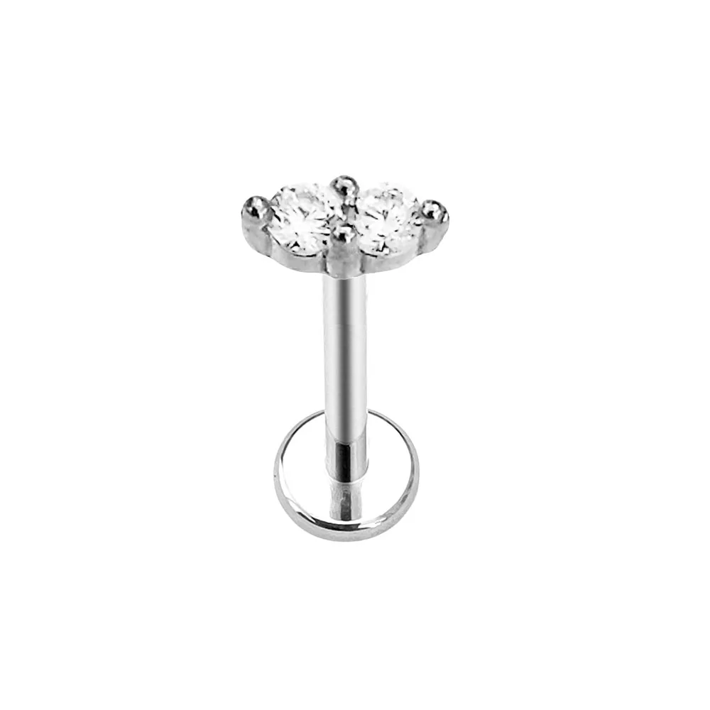 Titanium Flower Heart Star Drop Threadless Piercing