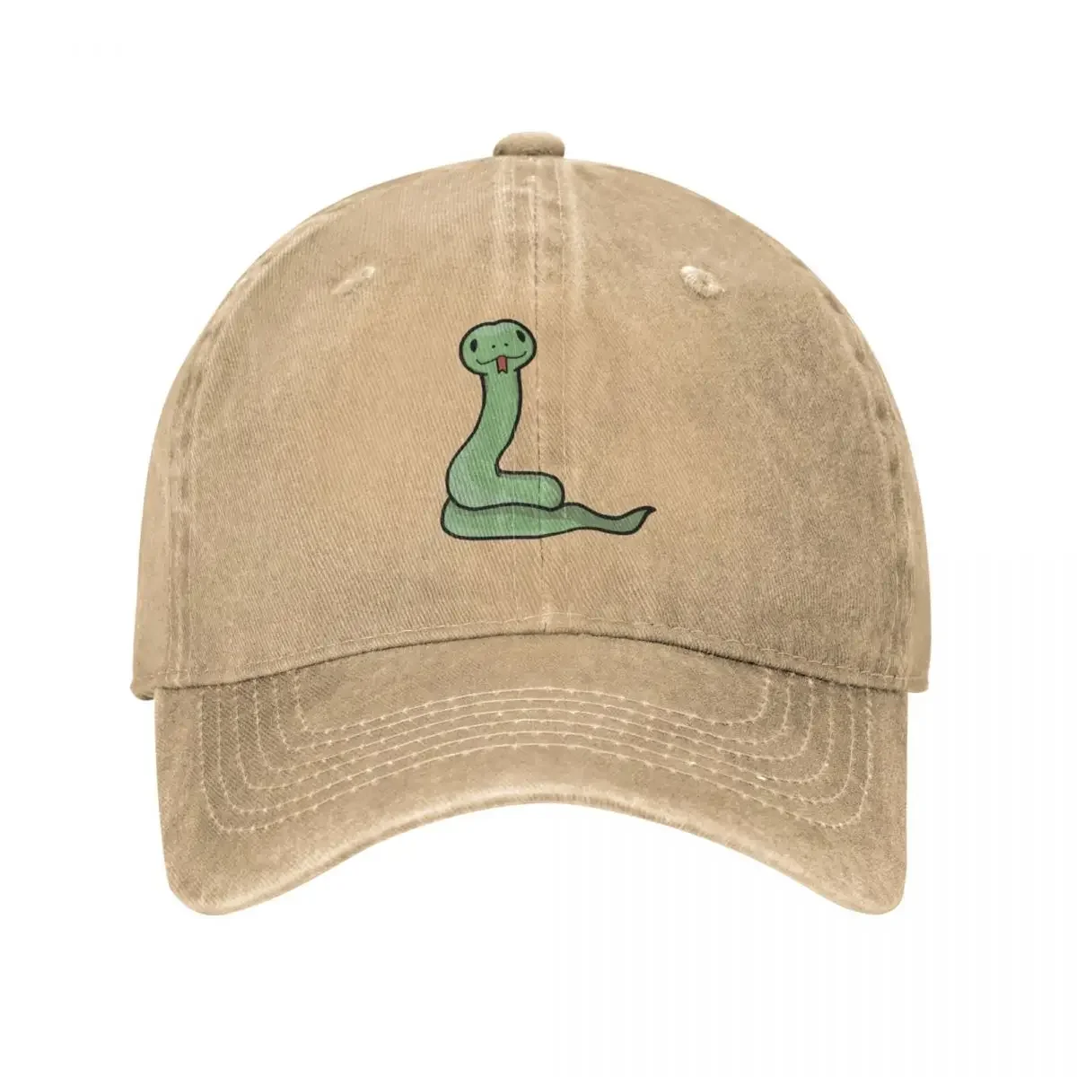 Cute and Happy Green Snake Cowboy Hat sun hat Golf Cap Sports Caps Outdoor All Seasons Travel Adjustable Fashion Beach Hat