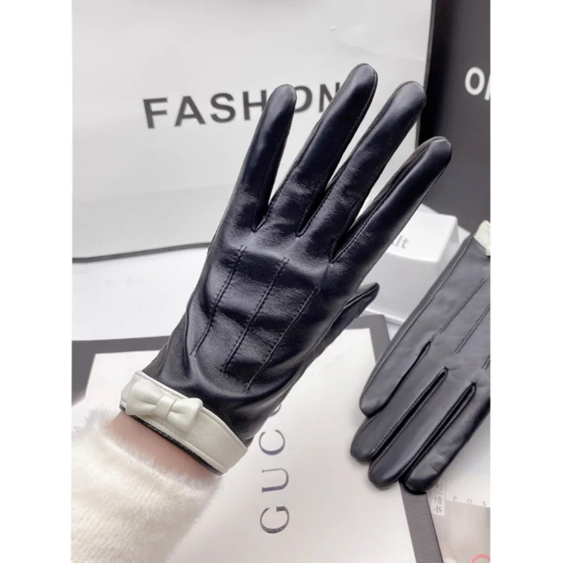 

High Quality Elegant Women Leather Gloves Genuine Leather Autumn Spring Winter Hot Trendy Female Short Cut Glove G567