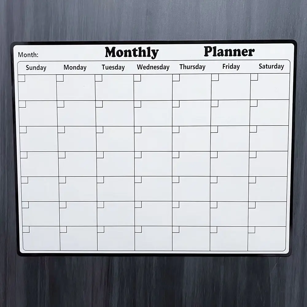 1Pcs Remind Memo Magnetic Refrigerator Sticker S/L Dry Erase Monthly Planner Whiteboard Record Message Calendar Board