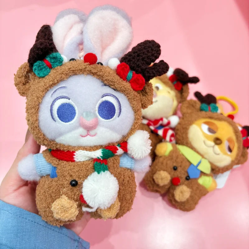 Zootopia-serie pluche desktop ornament Disney Judy Nick creativiteit kerstboom modellering pluche sleutelhanger kerstpaar cadeau