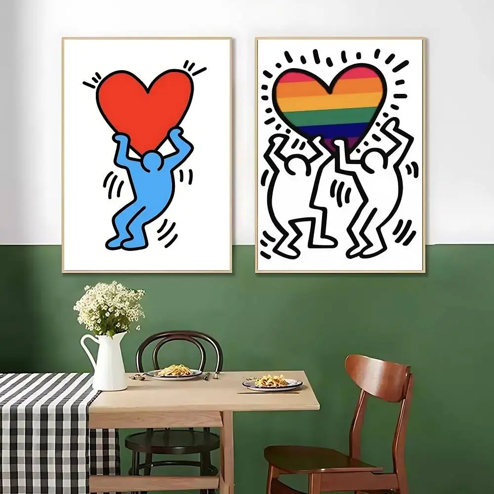 ملصق فيلم K-Keith Haring صور جدارية لغرفة المعيشة ديكور الخريف وغرفة النوم #3