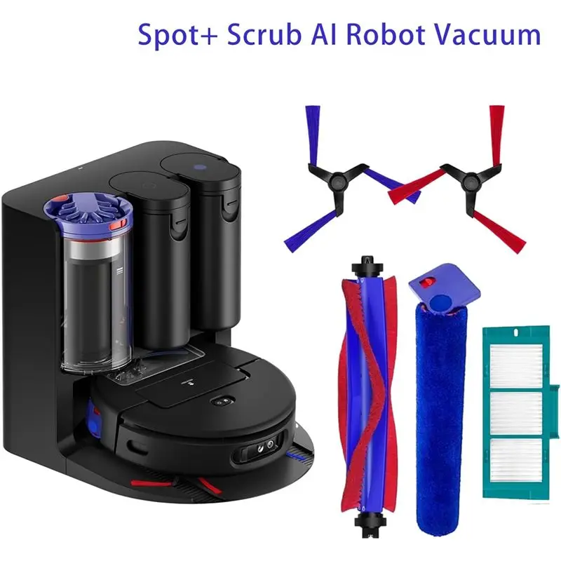 Wet Dry Robot Vacuum Accessory Set Roller Brushes Mop Filters for Spot+ Scrub AI